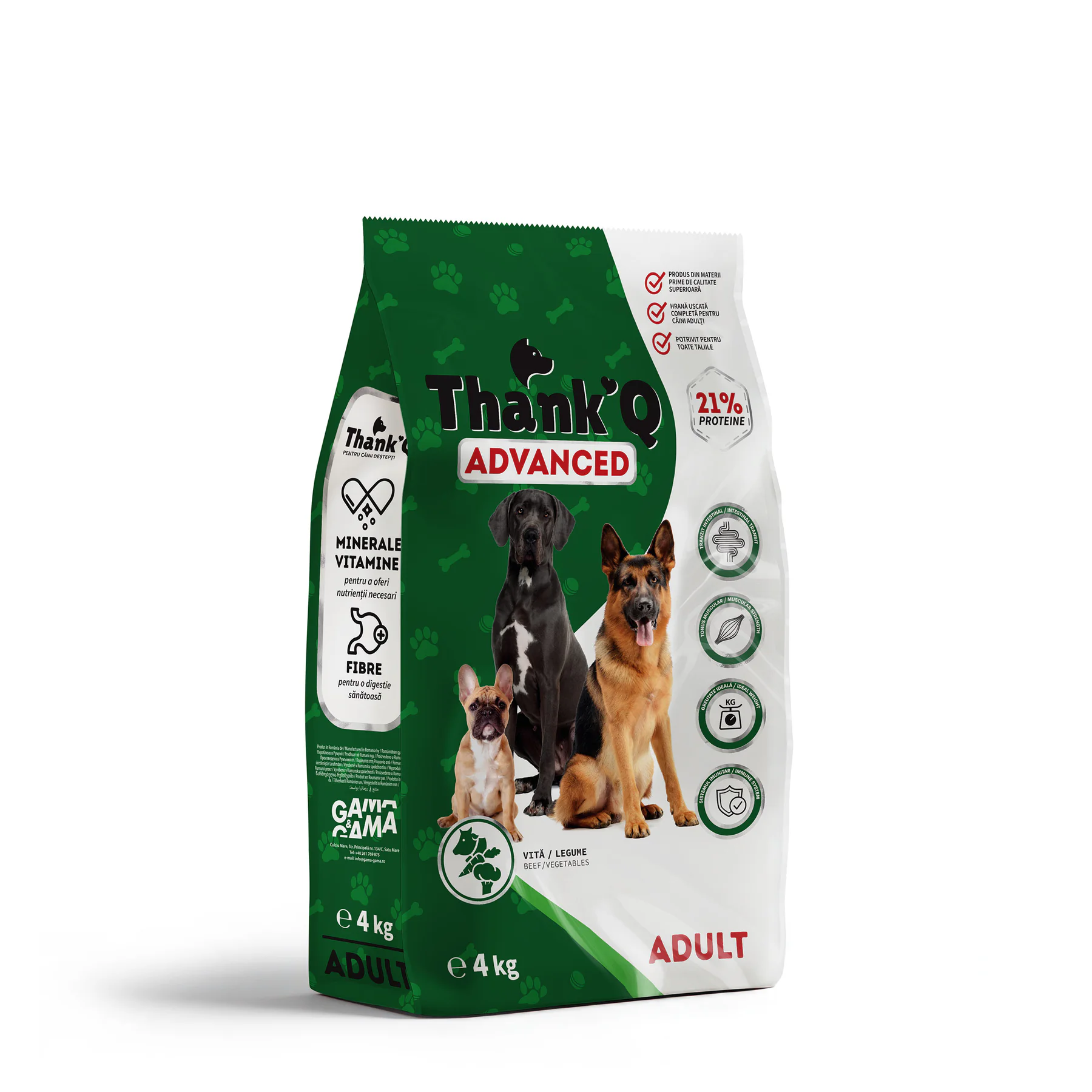 Thank’Q ADVANCED ADULT Hovězí suché krmivo pro psa 4 kg