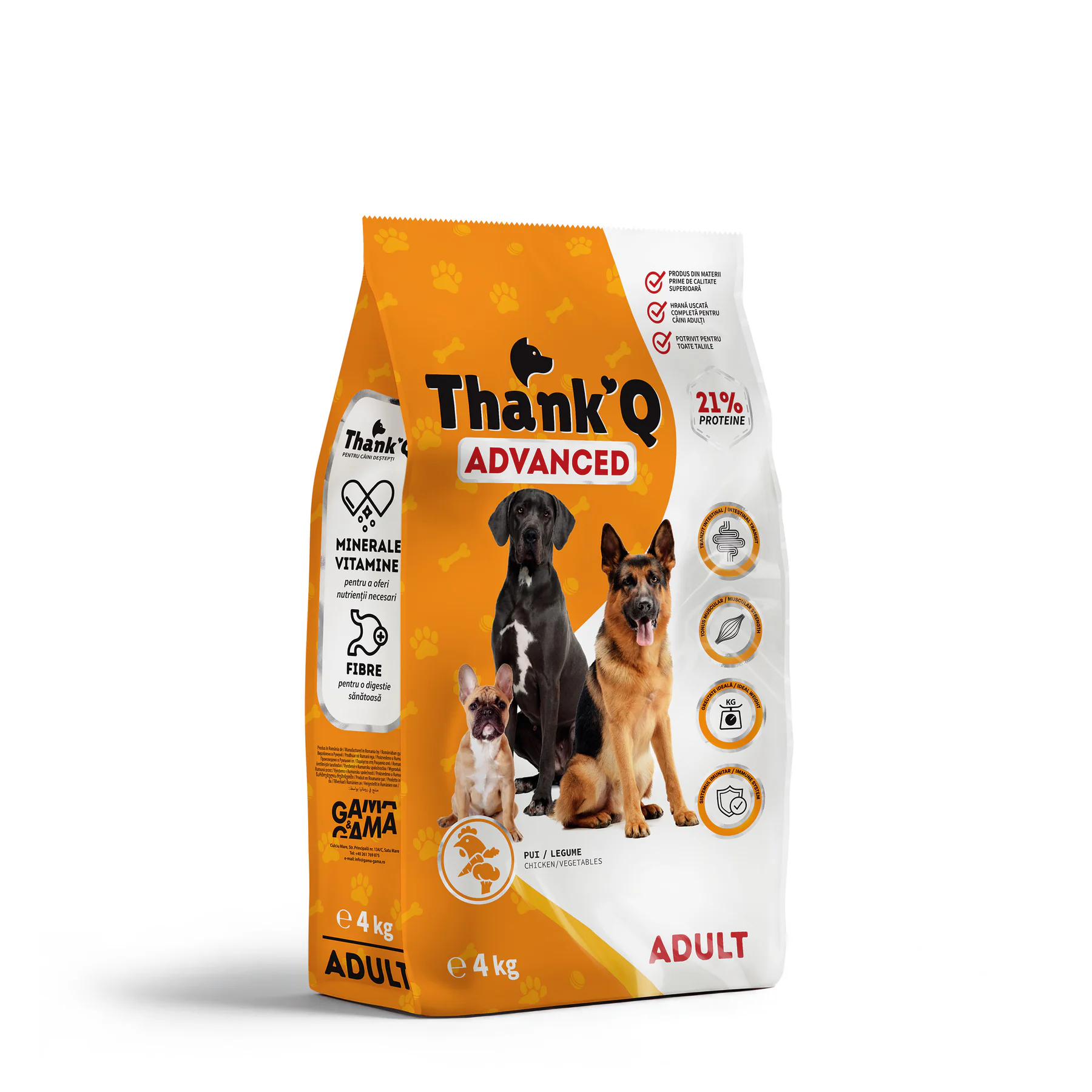 Thank’Q ADVANCED ADULT Kuřecí suché krmivo pro psa 4 kg