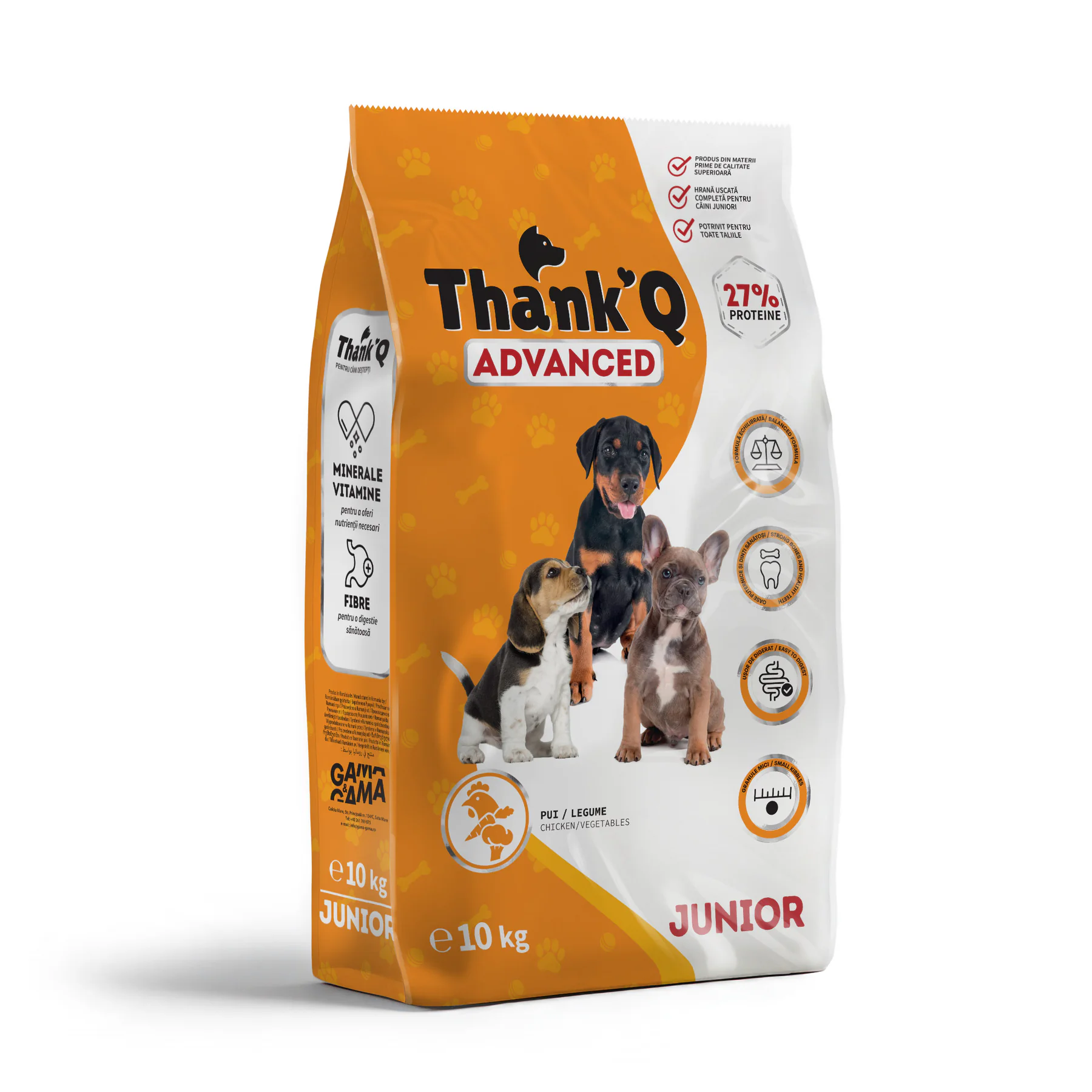 Thank’Q ADVANCED JUNIOR Kuřecí suché krmivo pro psa 10 kg