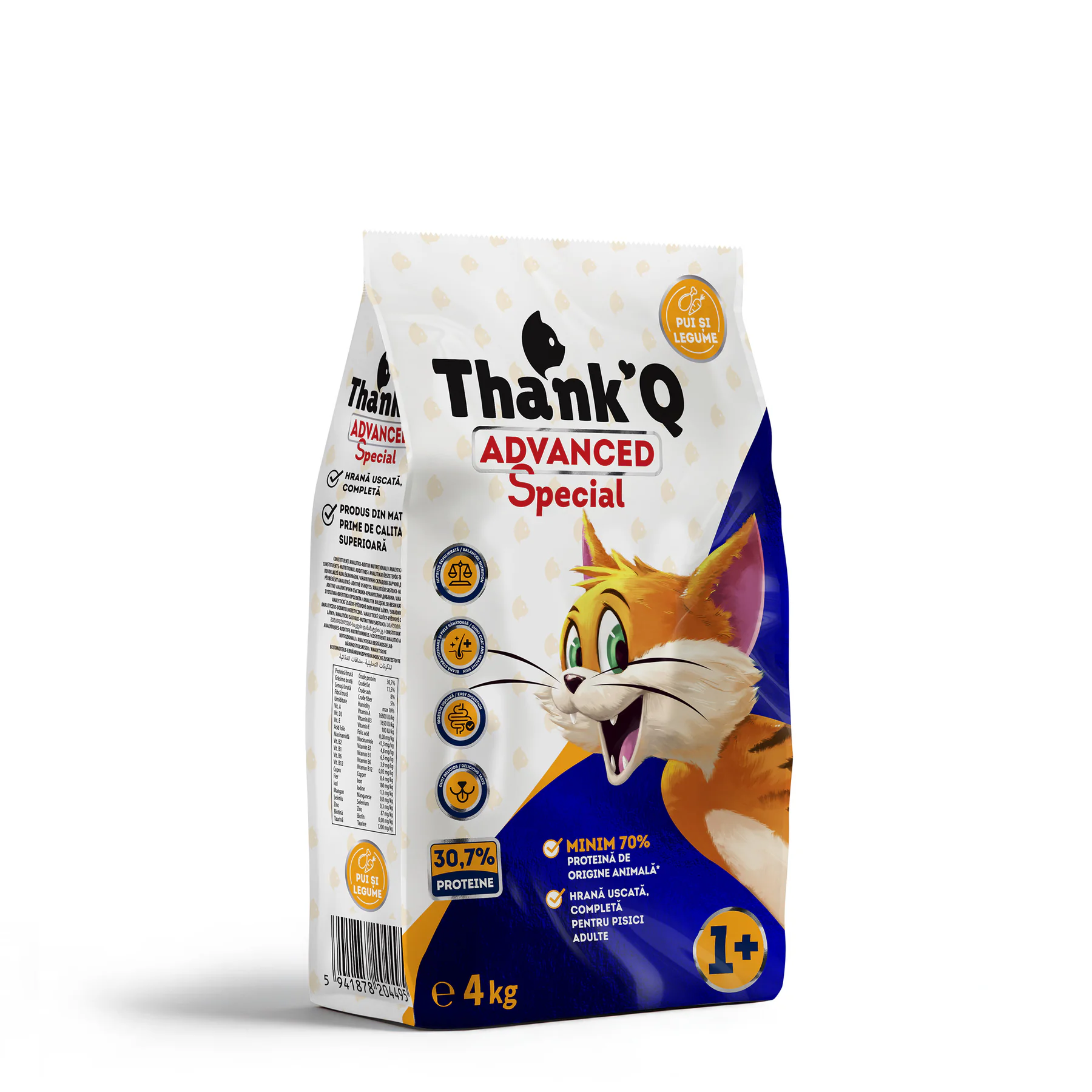 Thank’Q KOČKA ADVANCED SPECIAL Kuřecí suché krmivo pro kočku 4 kg