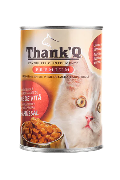 Thank’Q KOČKA Hovězí krmivo v konzervě pro kočku 415 g