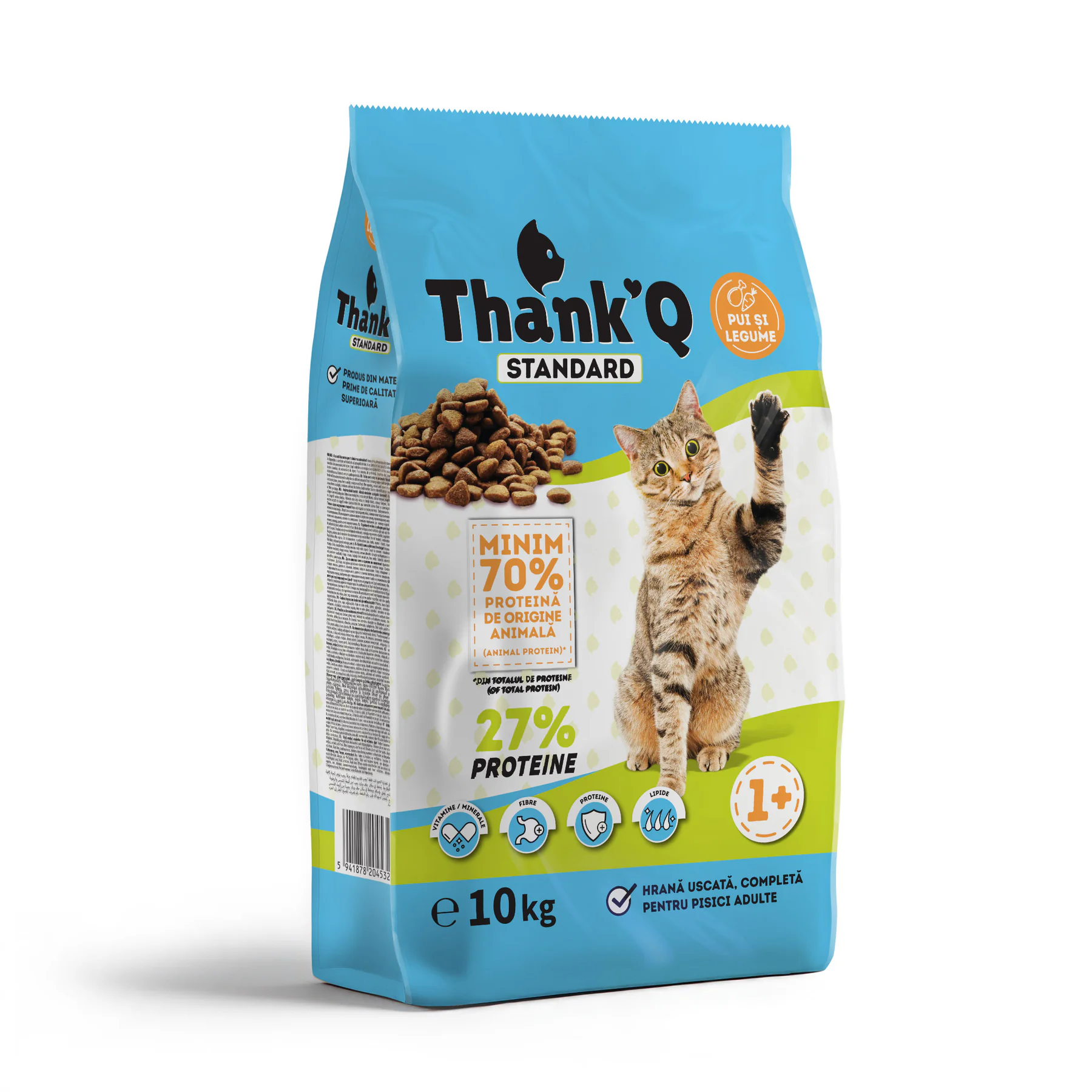 Thank’Q KOČKA STANDARD Kuřecí suché krmivo pro kočku 10 kg
