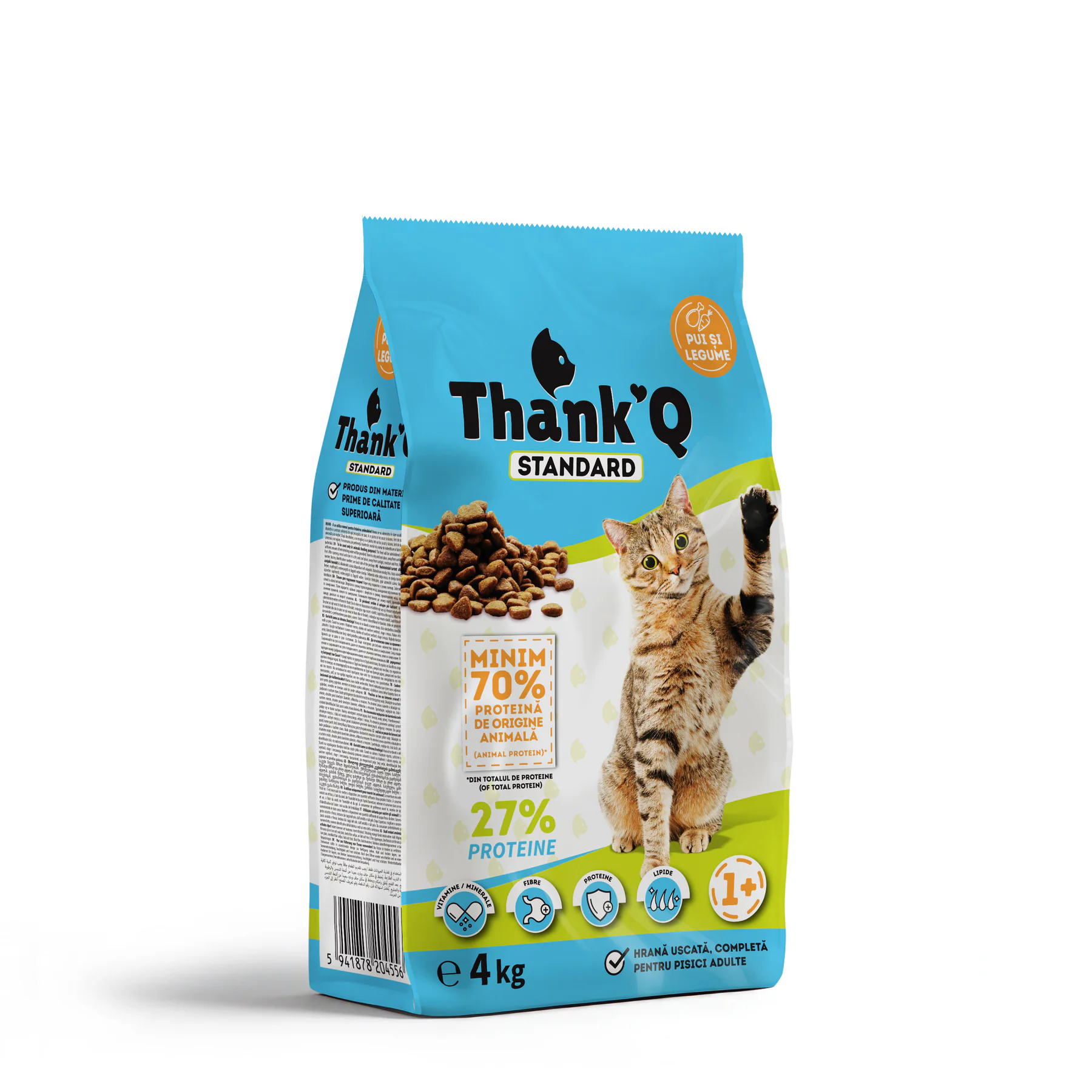 Thank’Q KOČKA STANDARD Kuřecí suché krmivo pro kočku 4 kg