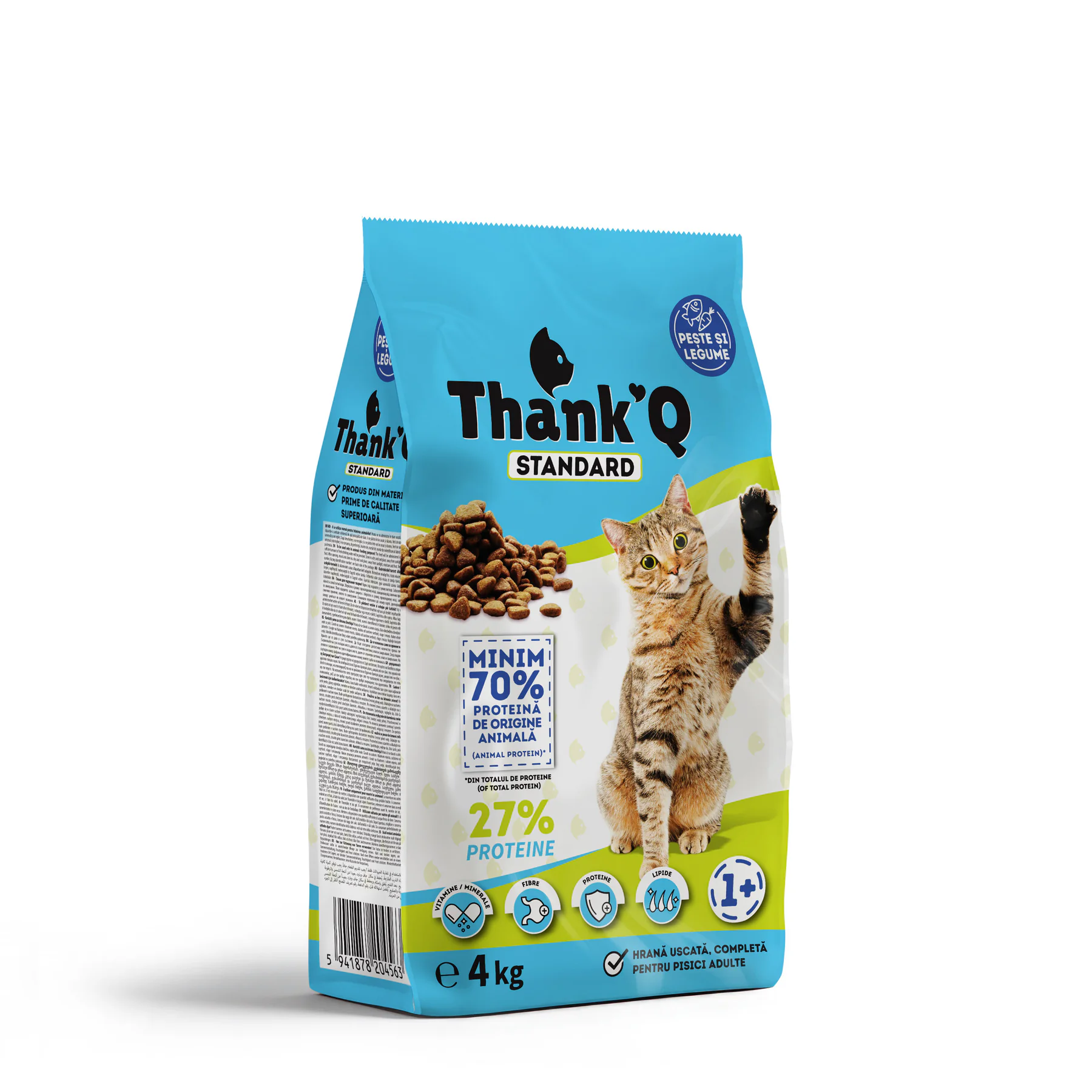 Thank’Q KOČKA STANDARD Ryba suché krmivo pro kočku 4 kg